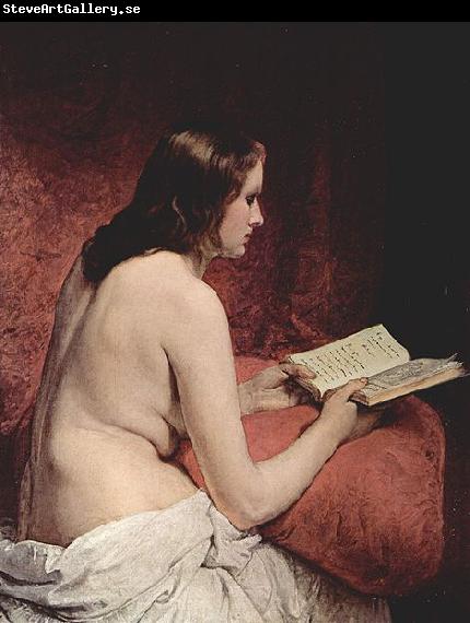 Francesco Hayez Odaliske mit Buch